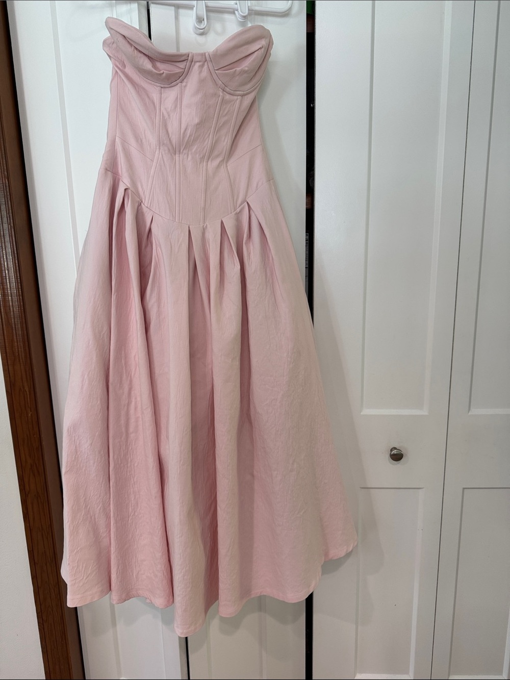 Babyboo strapless corset Pale Pink Dress - Elegant Full Skirt